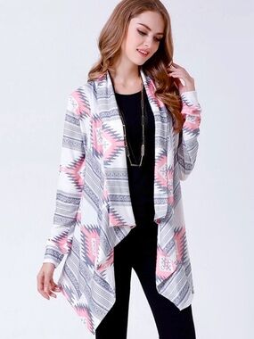 Boho Shawl Collar Open Front Cardigan 🧿